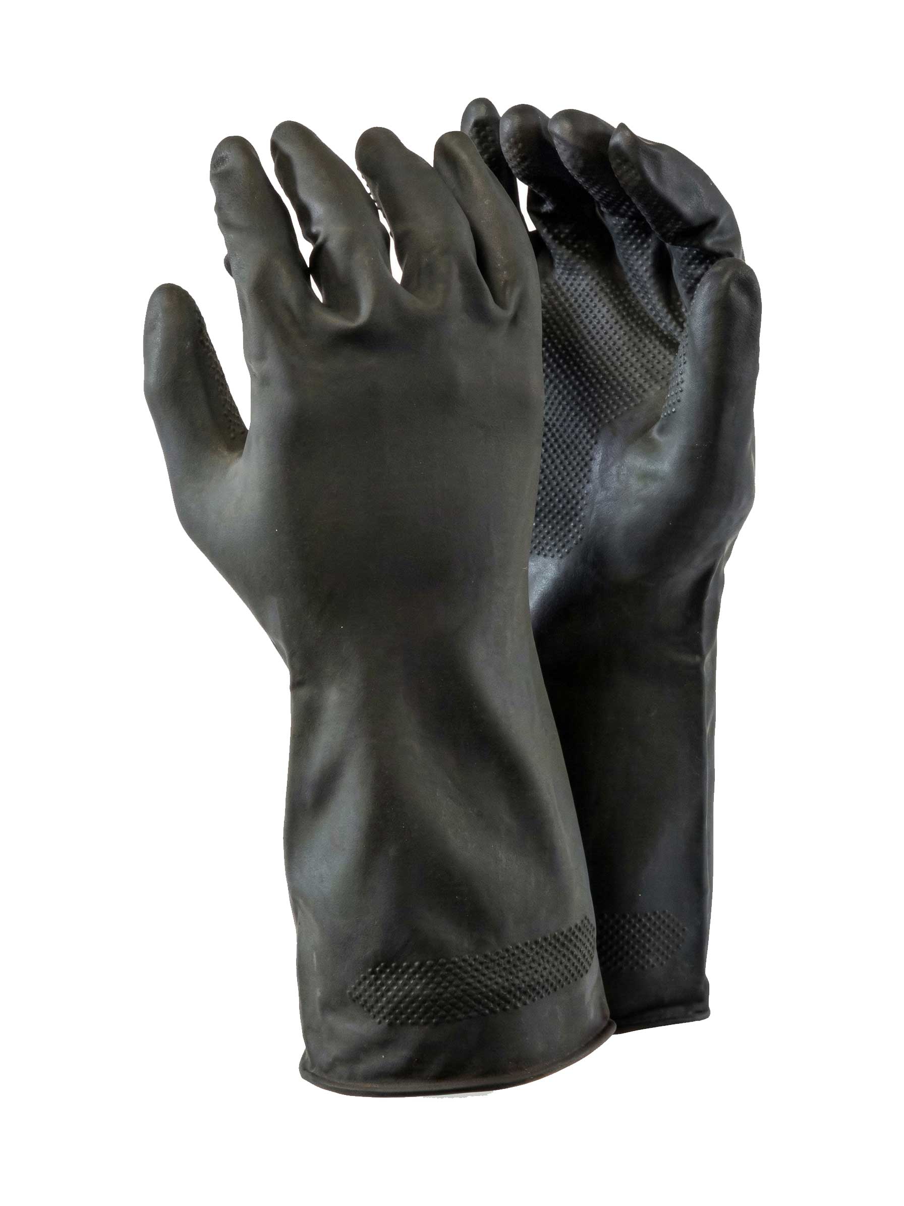 Black Rubber Builders Gloves