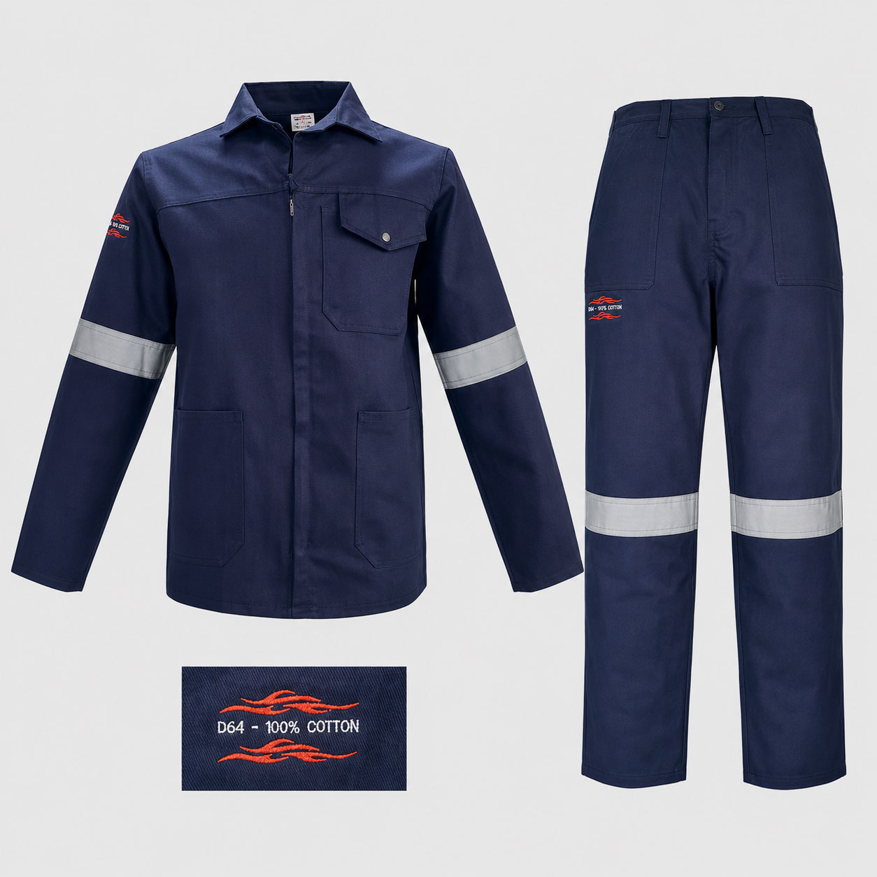 100% Cotton D54 Navy Overall