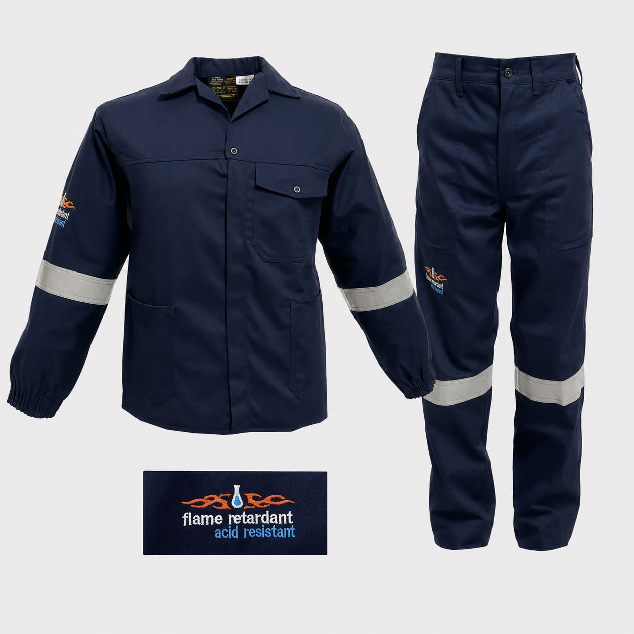 100% Cotton Flame Retardant & Acid Retardant Navy Overall