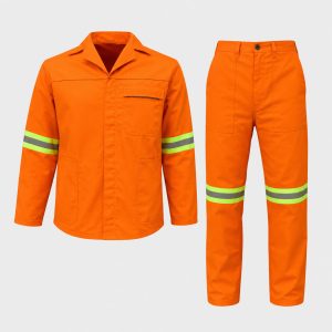 Orange 2-Piece Conti-Suit Overall with Reflective Tape Adult