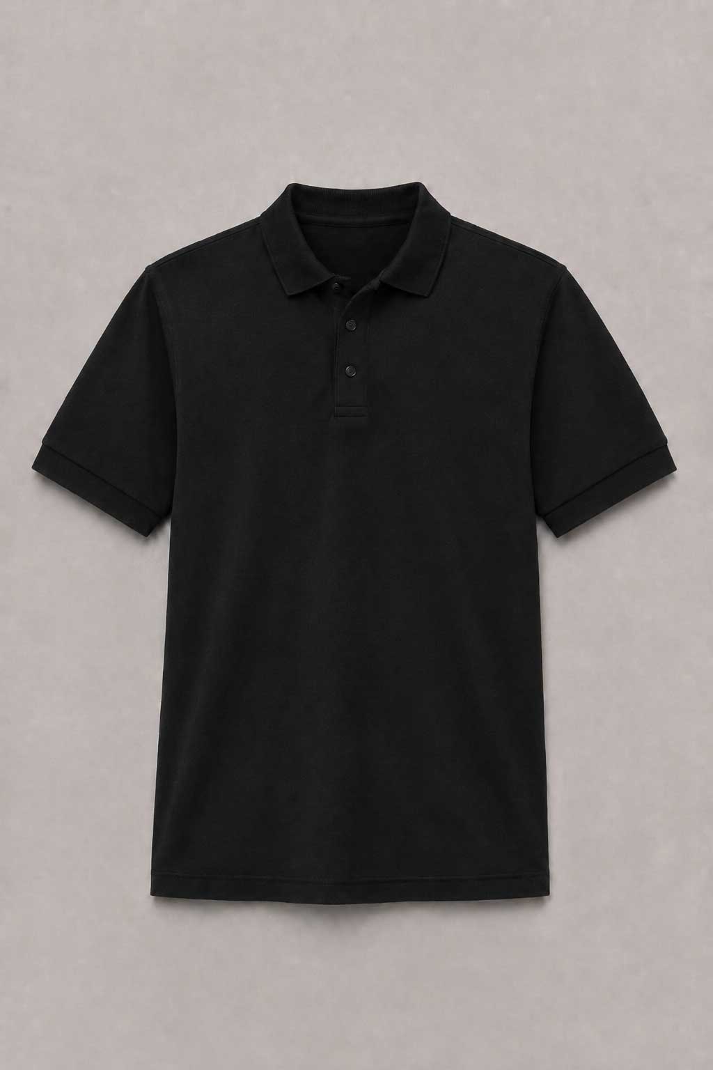 Black Adult Basic Piqué Golfer with Cuff ±180g