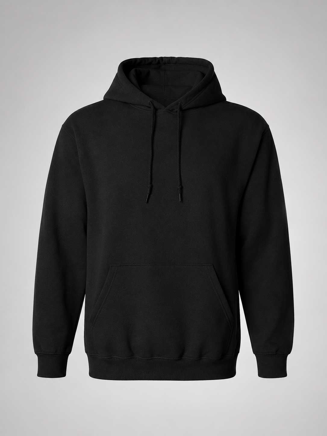 Black Adult Fleece Hoodie ±300g