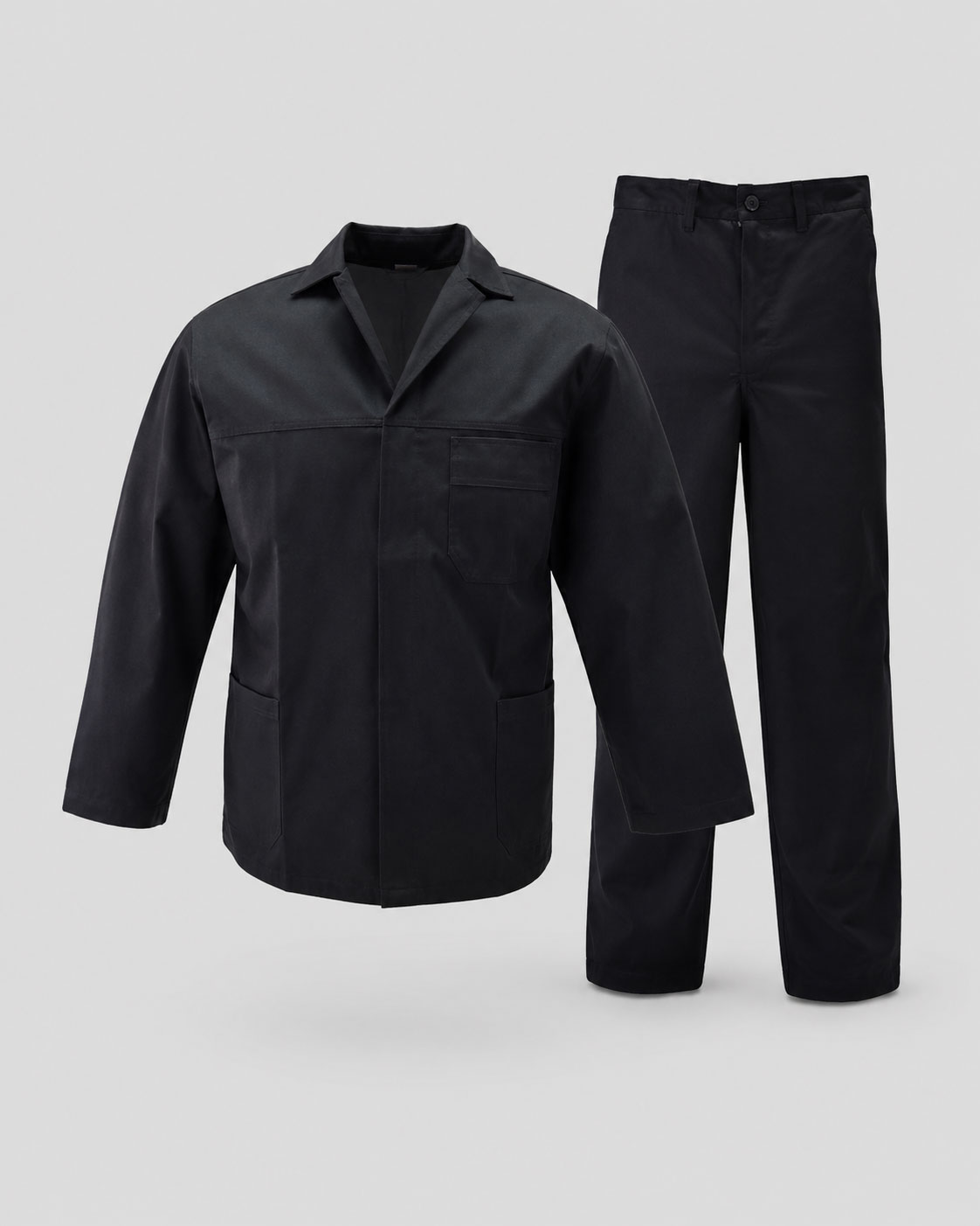 Black Adult Premium Polycotton Twill 2-Piece Conti-Suit Overall