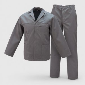 Grey Adult Premium Polycotton Twill 2-Piece Conti-Suit Overall