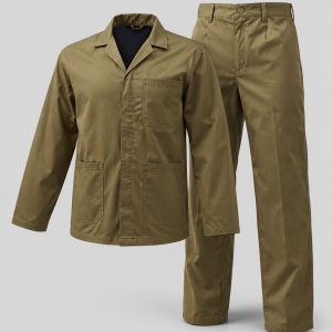 Khaki Adult Premium Polycotton Twill 2-Piece Conti-Suit Overall