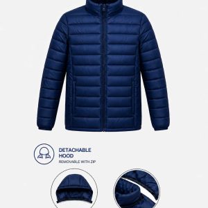Navy Blue Adult Puffer Jacket ±300g