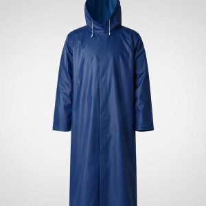 Navy Blue Rubberized Raincoat