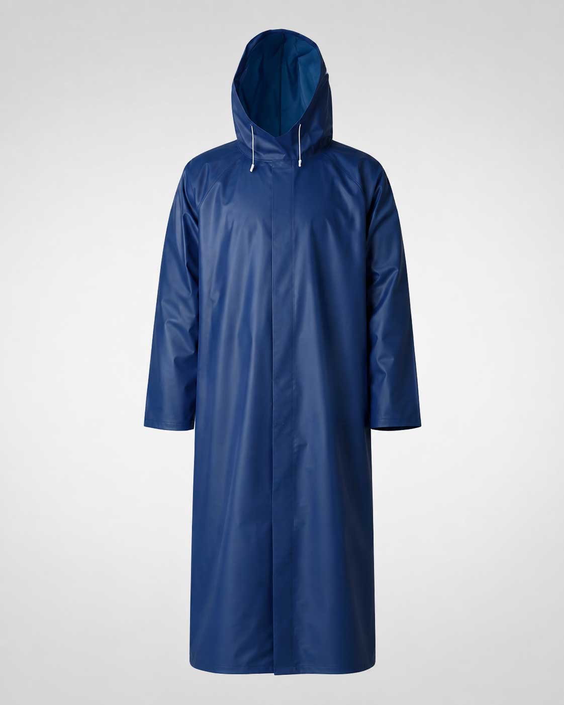 Navy Blue Rubberized Raincoat