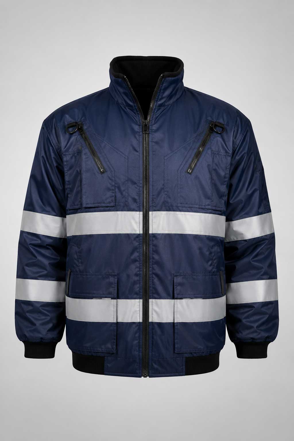 Navy Blue Adult Bunny Jacket with Zip-Off Sleeves