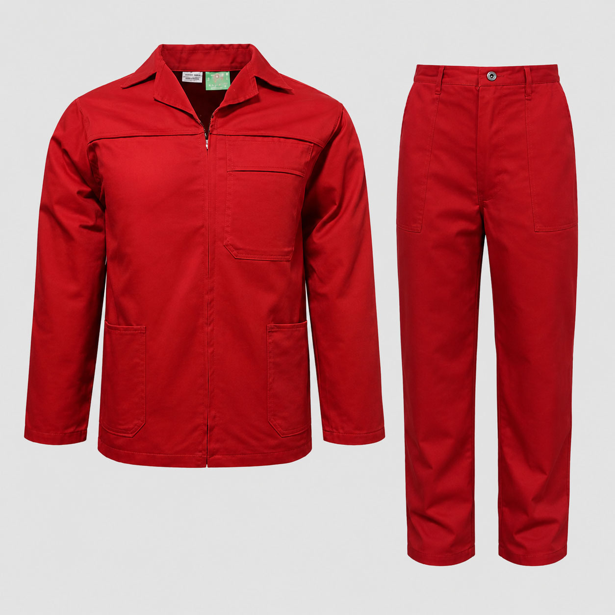 Red Superior 100% Cotton 2-Piece Conti-Suit Overall