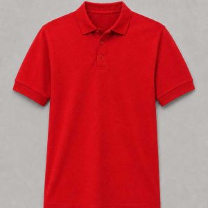 Red Adult Basic Piqué Golfer with Cuff ±180g