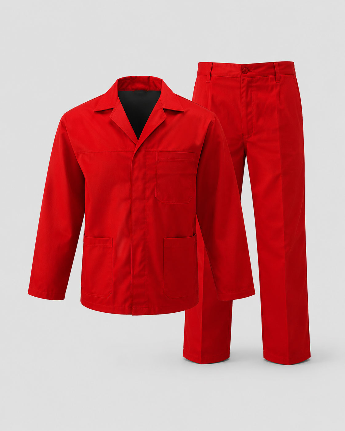 Red Adult Premium Polycotton Twill 2-Piece Conti-Suit Overall