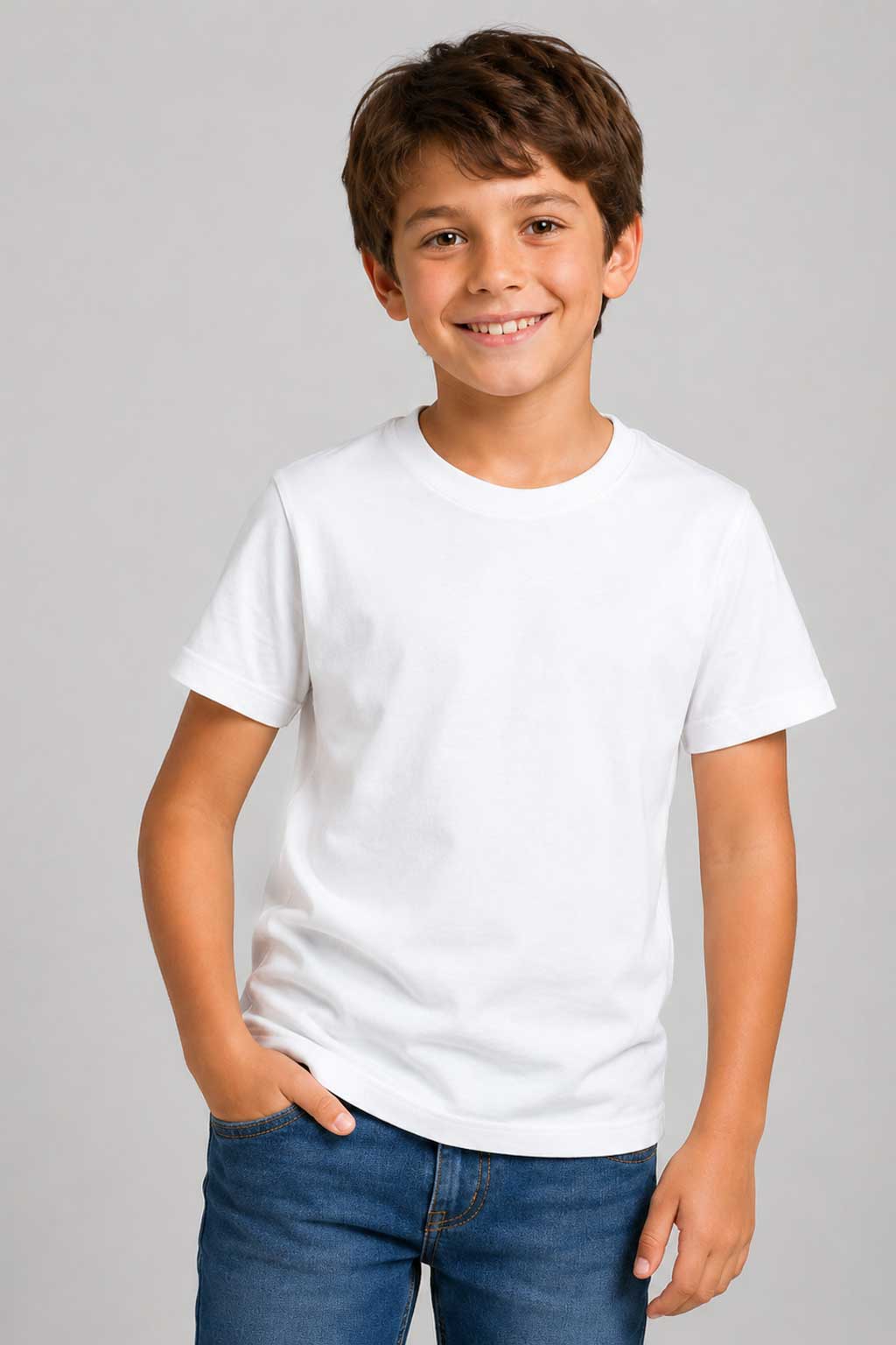 White Kids T-Shirt 100% Cotton ±145g