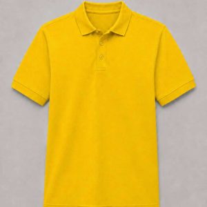 Yellow Adult Basic Piqué Golfer with Cuff ±180g