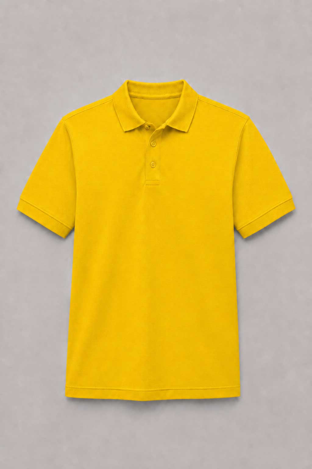 Yellow Adult Basic Piqué Golfer with Cuff ±180g