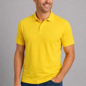 Yellow Adult Basic Piqué Golfer ±200g